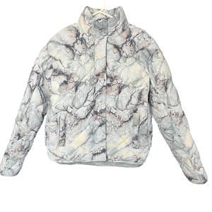 NEW FLX Quilted Packable Jacket Small Grey Bag NWT